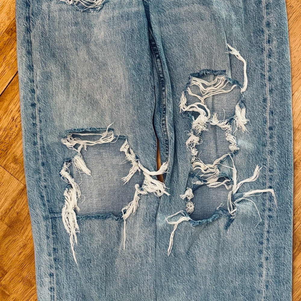 Aeropostale 90’s Baggy Relaxed Blue Jeans with Vintage Distressing